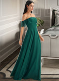 Emma A-Line Off-the-Shoulder Floor-Length Bridesmaid Dress With Split Front STAP0012802