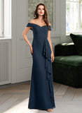 Ana A-Line Off-the-Shoulder Floor-Length Bridesmaid Dress With Ruffle STAP0012807