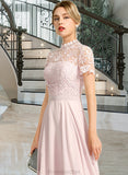 Kailey A-Line High Neck Floor-Length Chiffon Bridesmaid Dress With Sequins STAP0012852