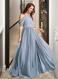 Mariela A-Line High Neck Floor-Length Bridesmaid Dress STAP0012919