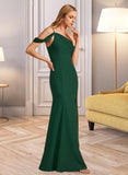 Breanna Trumpet/Mermaid One-Shoulder Floor-Length Bridesmaid Dress With Split Front STAP0012921