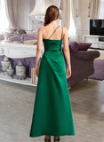 Raina A-Line One-Shoulder Floor-Length Bridesmaid Dress With Split Front STAP0012951