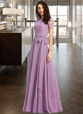 Shyla A-Line Scoop Neck Floor-Length Bridesmaid Dress STAP0012952