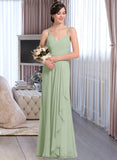 Persis A-line Sweetheart Floor-Length Chiffon Bridesmaid Dress With Cascading Ruffles STAP0012957