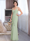 Persis A-line Sweetheart Floor-Length Chiffon Bridesmaid Dress With Cascading Ruffles STAP0012957