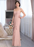 Persis A-line Sweetheart Floor-Length Chiffon Bridesmaid Dress With Cascading Ruffles STAP0012957