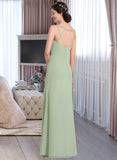 Persis A-line Sweetheart Floor-Length Chiffon Bridesmaid Dress With Cascading Ruffles STAP0012957