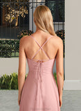 Maggie A-Line V-neck Floor-Length Bridesmaid Dress With Split Front STAP0012959