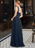 Ivy A-Line Sweetheart Floor-Length Chiffon Lace Bridesmaid Dress With Beading Split Front STAP0012963