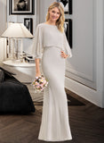 Miah Sheath/Column Square Neckline Floor-Length Chiffon Bridesmaid Dress STAP0012979