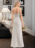 Miah Sheath/Column Square Neckline Floor-Length Chiffon Bridesmaid Dress STAP0012979