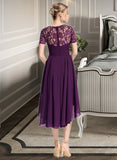 Hedda A-Line Scoop Neck Asymmetrical Chiffon Bridesmaid Dress STAP0013003