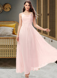 Gertrude A-Line Cowl Neck Floor-Length Chiffon Bridesmaid Dress STAP0013005