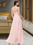 Gertrude A-Line Cowl Neck Floor-Length Chiffon Bridesmaid Dress STAP0013005