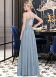 India A-Line Sweetheart Floor-Length Chiffon Bridesmaid Dress With Ruffle Split Front STAP0013008