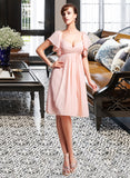 Jaidyn Empire Sweetheart Knee-Length Chiffon Bridesmaid Dress With Cascading Ruffles STAP0013009