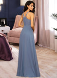 Gabriella A-Line Scoop Neck Floor-Length Chiffon Bridesmaid Dress STAP0013018