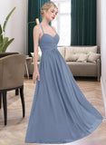 Rayne A-line Sweetheart Floor-Length Chiffon Bridesmaid Dress With Ruffle STAP0013020