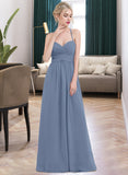 Rayne A-line Sweetheart Floor-Length Chiffon Bridesmaid Dress With Ruffle STAP0013020