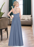 Rayne A-line Sweetheart Floor-Length Chiffon Bridesmaid Dress With Ruffle STAP0013020