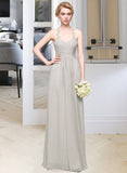 Baylee A-Line Sweetheart Floor-Length Chiffon Bridesmaid Dress With Ruffle STAP0013034