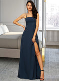 Eden A-LineSquareNecklineFloor-LengthChiffonBridesmaidDressWithSplitFront#251397 STAP0013036