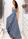 Nicola A-LineV-neckAsymmetricalChiffonBridesmaidDressWithRuffleBow(s)#251387 STAP0013061