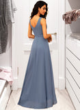 Nicola A-LineV-neckAsymmetricalChiffonBridesmaidDressWithRuffleBow(s)#251387 STAP0013061