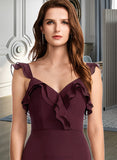 Mallory A-Line V-neck Floor-Length Bridesmaid Dress With Split Front STAP0013083