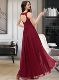 Christina A-Line Sweetheart Floor-Length Chiffon Bridesmaid Dress With Ruffle Pockets STAP0013087