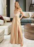 Rowan A-Line Off-the-Shoulder Floor-Length Bridesmaid Dress With Split Front Pockets STAP0013095