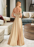 Rowan A-Line Off-the-Shoulder Floor-Length Bridesmaid Dress With Split Front Pockets STAP0013095