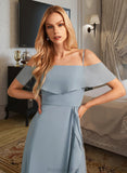 Carolyn A-Line Off-the-Shoulder Floor-Length Bridesmaid Dress With Ruffle Split Front STAP0013116