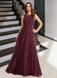 Kaylen A-Line Floor-Length Bridesmaid Dress STAP0013118