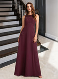 Kaylen A-Line Floor-Length Bridesmaid Dress STAP0013118