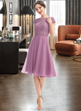 Campbell A-Line Scoop Neck Knee-Length Bridesmaid Dress STAP0013119