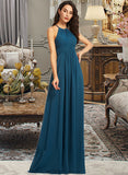 Aliana A-Line Scoop Neck Floor-Length Bridesmaid Dress With Ruffle STAP0013120