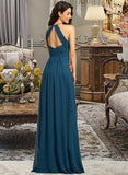 Aliana A-Line Scoop Neck Floor-Length Bridesmaid Dress With Ruffle STAP0013120