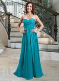 Isis Chiffon Floor-length Empire Bridesmaid Dress with Sweetheart Neckline STAP0013137