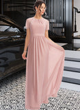 Joanna A-Line Floor-Length Bridesmaid Dress With Lace STAP0013151