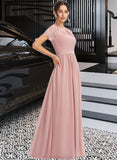 Joanna A-Line Floor-Length Bridesmaid Dress With Lace STAP0013151