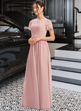 Joanna A-Line Floor-Length Bridesmaid Dress With Lace STAP0013151