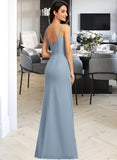 Nathaly Sheath/Column V-neck Floor-Length Bridesmaid Dress STAP0013152