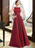 Kira A-Line Scoop Neck Floor-Length Bridesmaid Dress STAP0013198