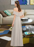 Suzanne A-Line Off-the-Shoulder Floor-Length Chiffon Bridesmaid Dress STAP0013202