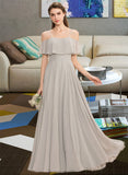 Suzanne A-Line Off-the-Shoulder Floor-Length Chiffon Bridesmaid Dress STAP0013202