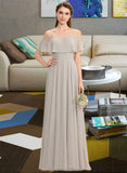 Suzanne A-Line Off-the-Shoulder Floor-Length Chiffon Bridesmaid Dress STAP0013202