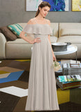 Suzanne A-Line Off-the-Shoulder Floor-Length Chiffon Bridesmaid Dress STAP0013202