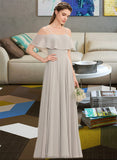 Suzanne A-Line Off-the-Shoulder Floor-Length Chiffon Bridesmaid Dress STAP0013202