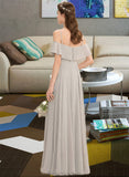 Suzanne A-Line Off-the-Shoulder Floor-Length Chiffon Bridesmaid Dress STAP0013202